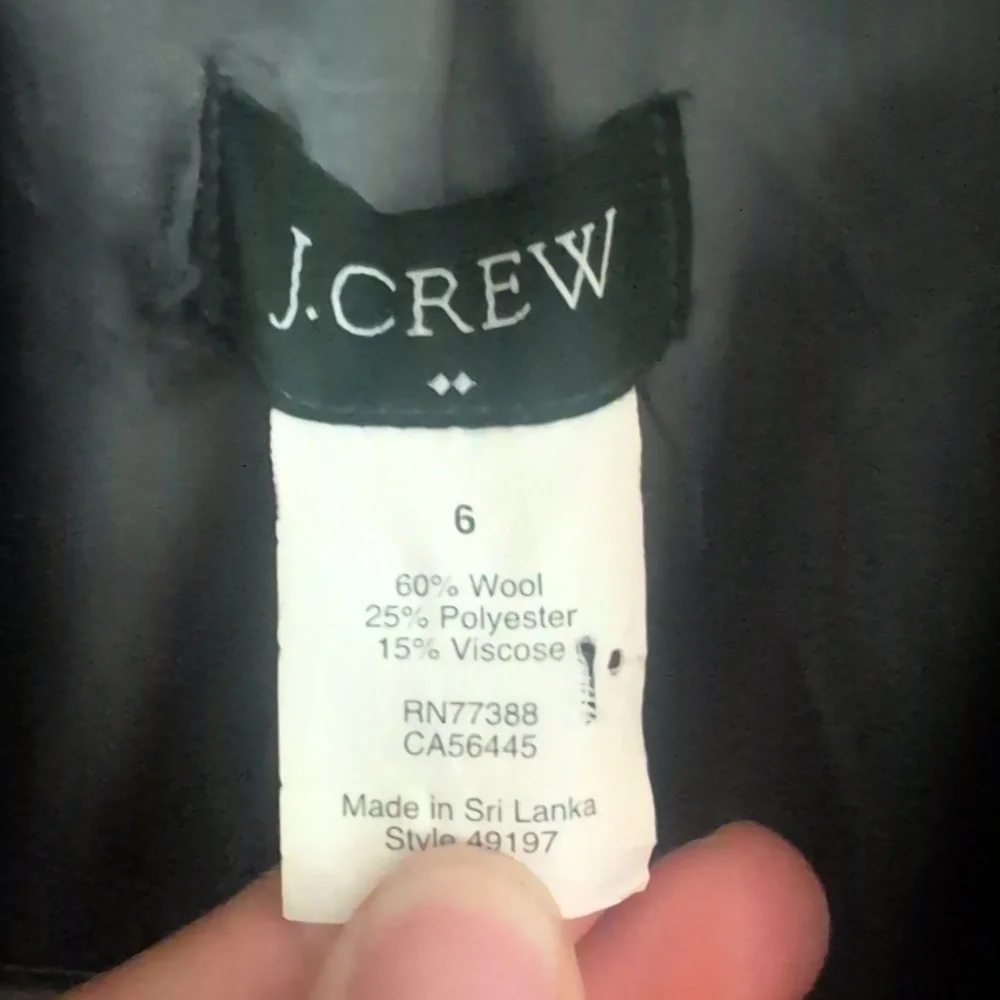 J. Crew Dark Navy With Gold Buttons Wool Pea Coat Size 6 - Picture 2 of 6